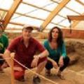 Atkinson, Whitehouse, Mazzucato at the Catalhuyuk excavations (Photo: Gul Deniz Salal)