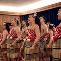 Representatives of Mākereti’s tribe, Tūhourangi, performing songs and dances during the dinner at St Anne’s College. 