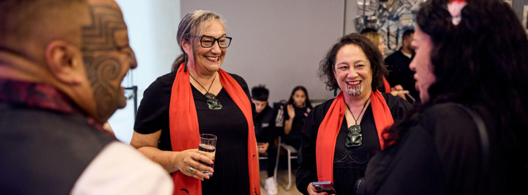 Members of the Māori community gathered at the Weston Library.