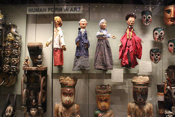 Photo of cabinet in the Pitt Rivers Museum 