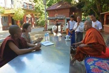interviewing u wirathu at new masoyein monastery