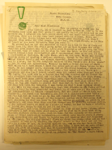 Letter from david maybury lewis to beatrice blackwood letter from david maybury lewis to beatrice blackwood