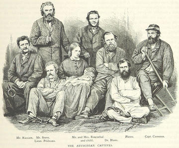 Pen drawing of the Abyssinian Captives from Wikipedia