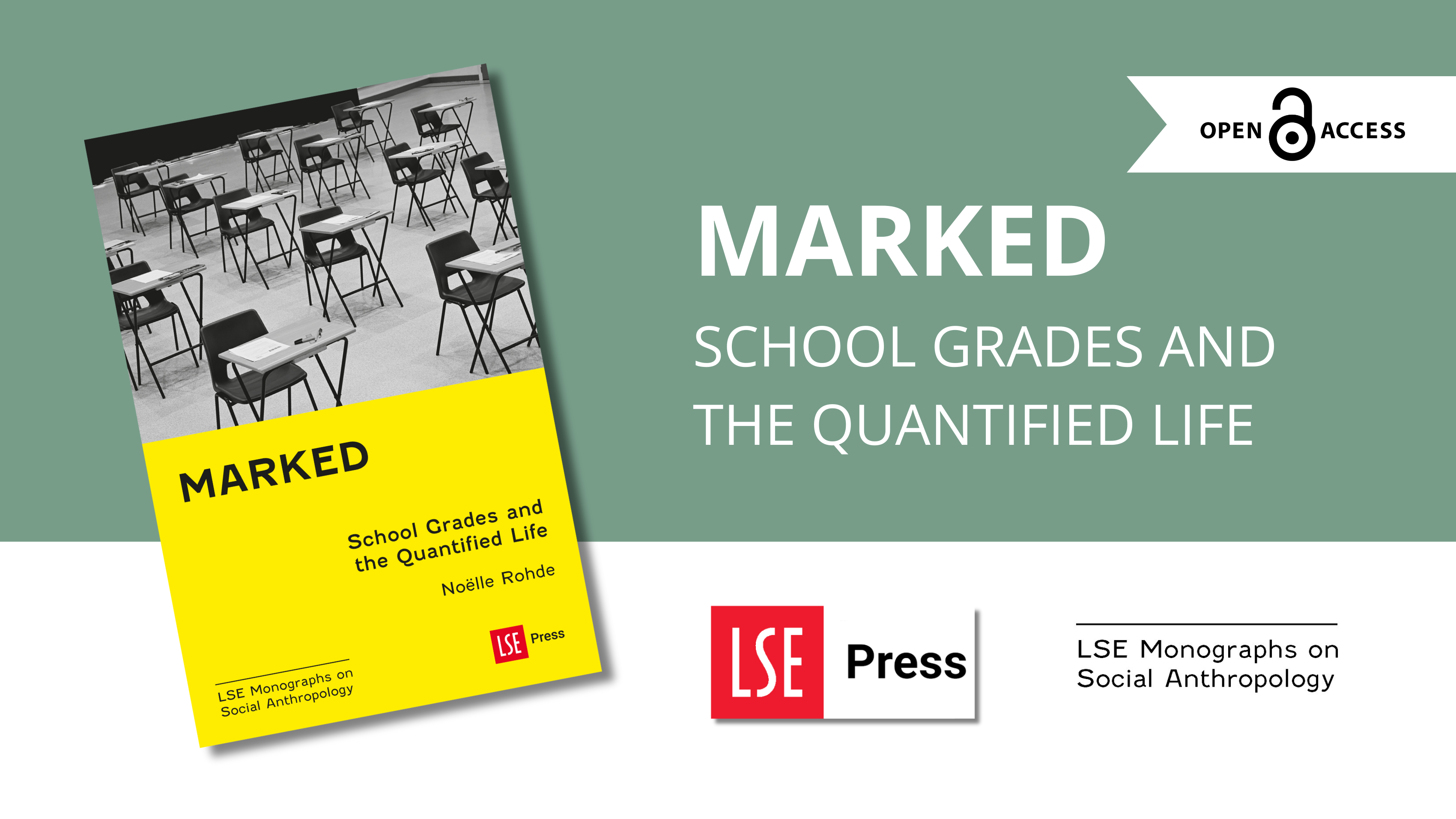 Cover of marked showing a room set up for exams