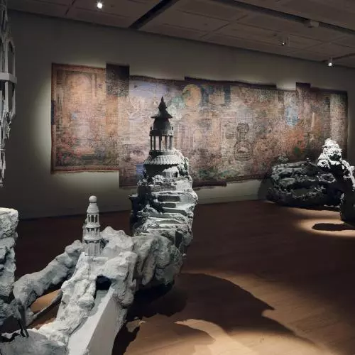 The exhibition, On Paradise in the White Box Gallery space at the Schwarman Centre 2