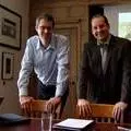 Ryan McKay and Jon Lanman present study designs at UBC, Vancouver (Photo: Harvey Whitehouse) 