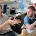 Hellenistic historian Joe Manning (Yale) and project postdoc Pieter Francois (to the right) debate the coding rubric for the historical database (Photo: Peter Turchin)