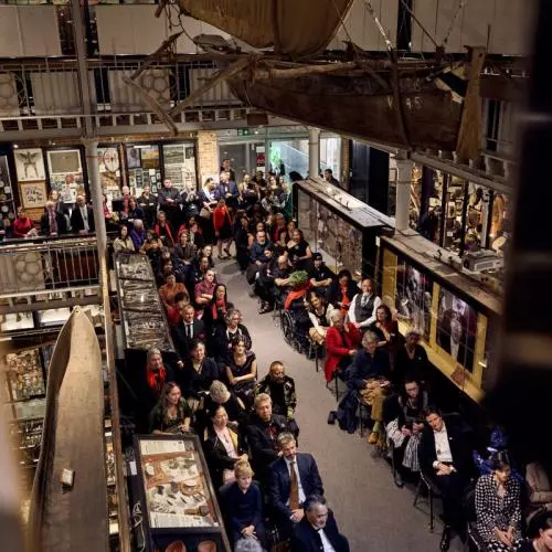 Guests attending the reception at the Hall of Pitt Rivers Museum. 