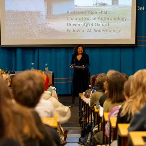 Alpa Shah giving the Eilert Sundt Lecture 2026