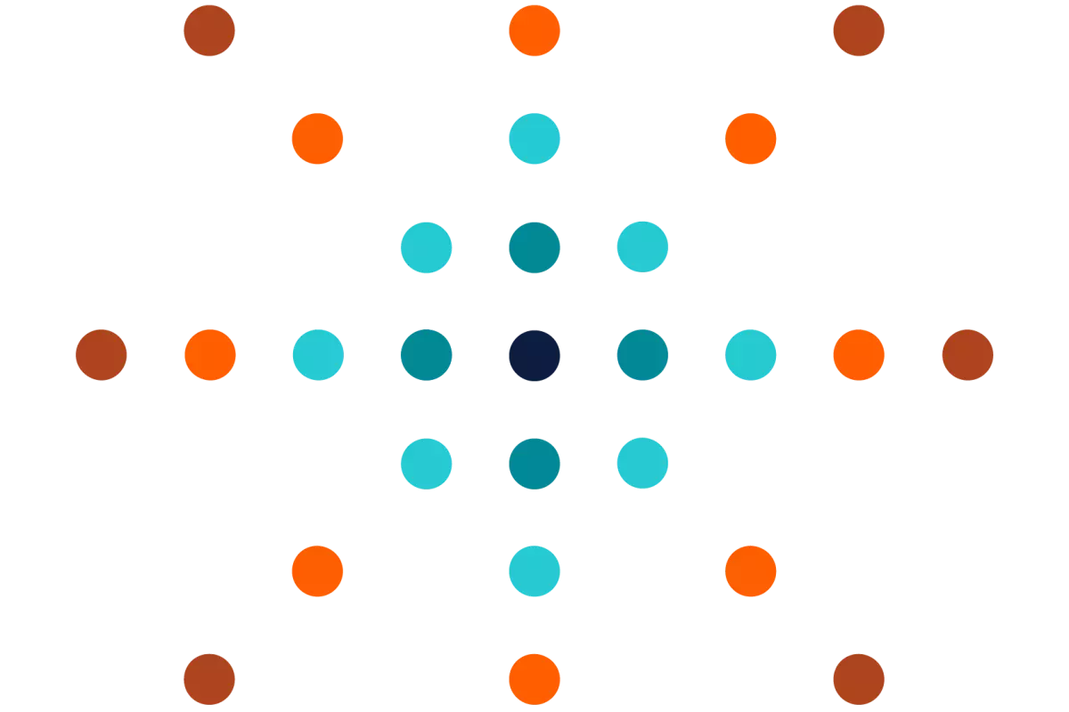 compas logo - multicoloured dots in shape of star